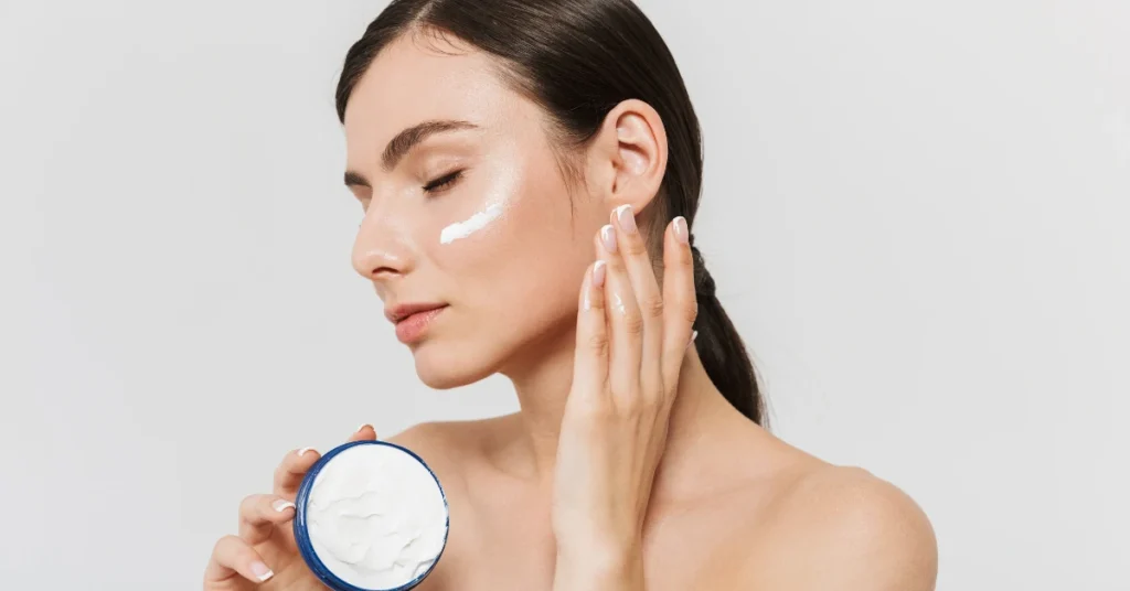 Apply skin cream
